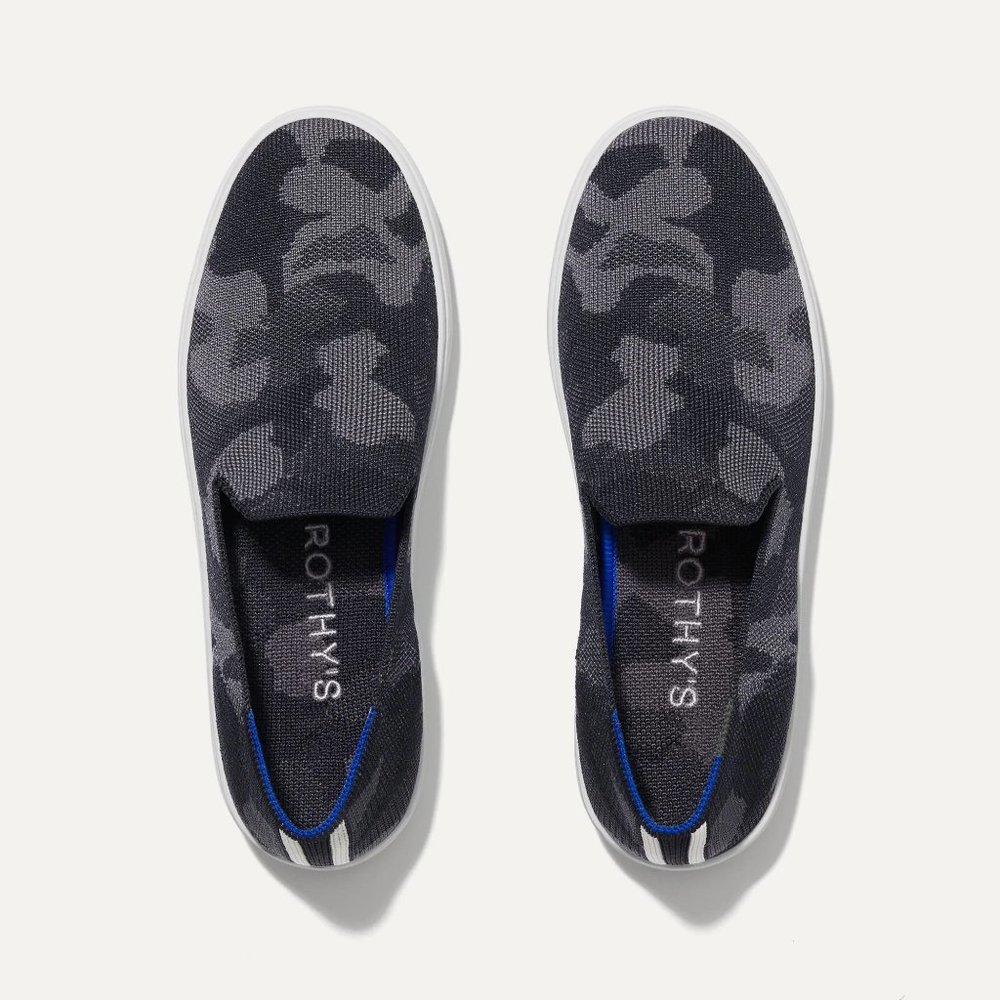 Rothy's Gray Camo Slip on Sneaker
